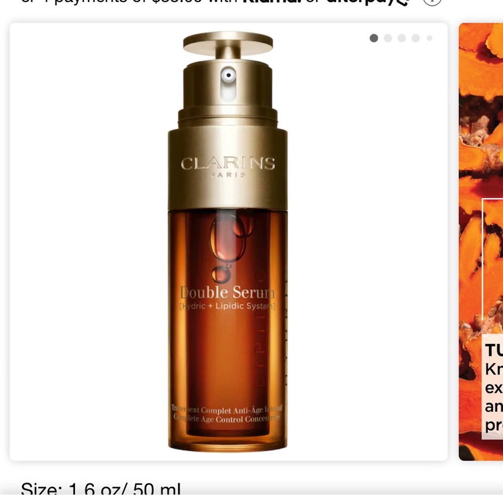 CLARINS DOUBLE SERUM FIRMING AND SMOOTHING ANTI AGING CONCENTRATE